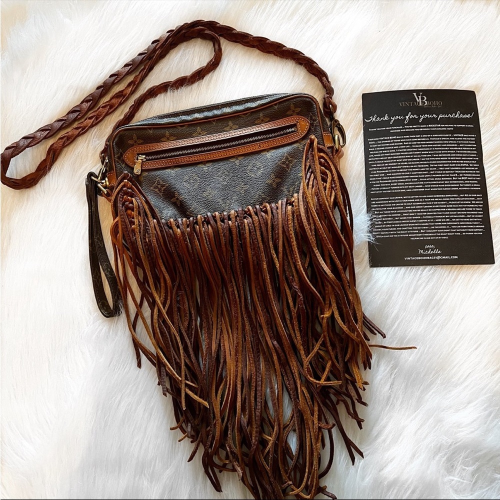 Vintage boho bag revamped Louis Vuitton Authentic